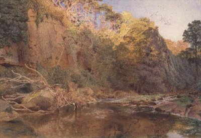Říční krajina (akvarel) od Alfred William Hunt