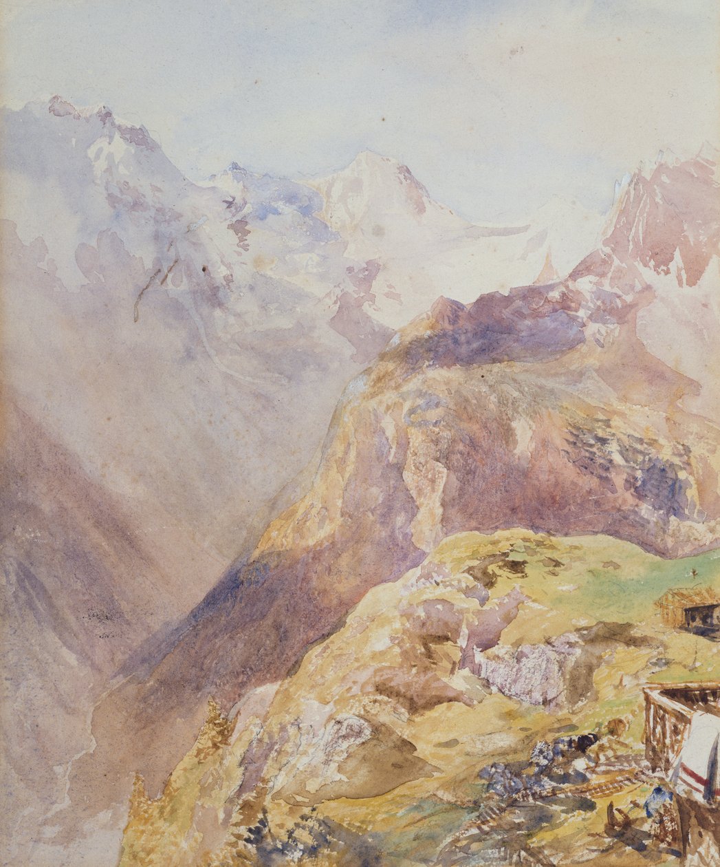 Údolí Lauterbrunnen z Murrenu od Alfred William Hunt