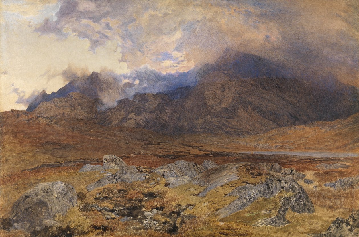 Snowdon po dubnovém krupobití od Alfred William Hunt