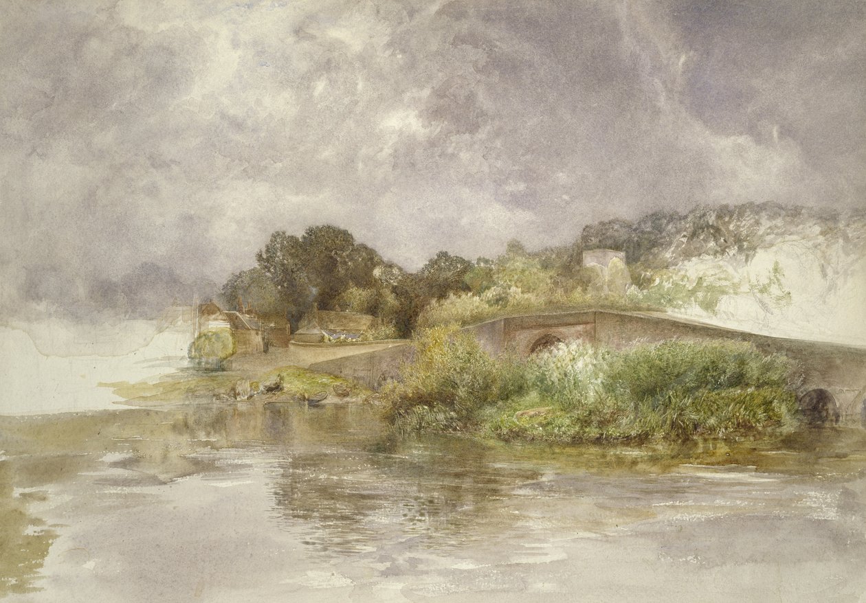 Sonning Bridge, c. 1882 (akvarel na papíře) od Alfred William Hunt