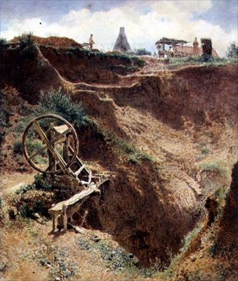 The Gravel Pit, Kings Cross (akvarel na papíře) od Alfred William Hunt