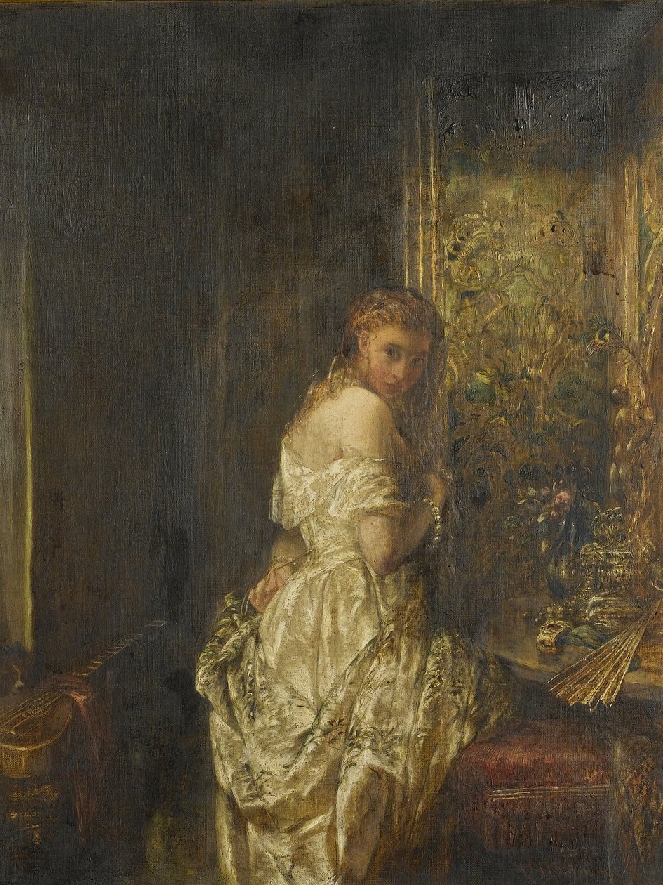 Žena v bílém, 1872 od Alfred Woolmer
