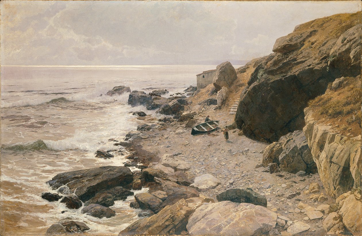 Na riviéře (skalnaté pobřeží) od Alfred Zoff