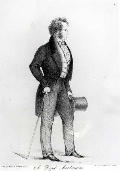 Královský akademik, portrét Charlese Landseera (1799-1879), hospoda. Thomas McLean, 1843 od Alfred d Orsay
