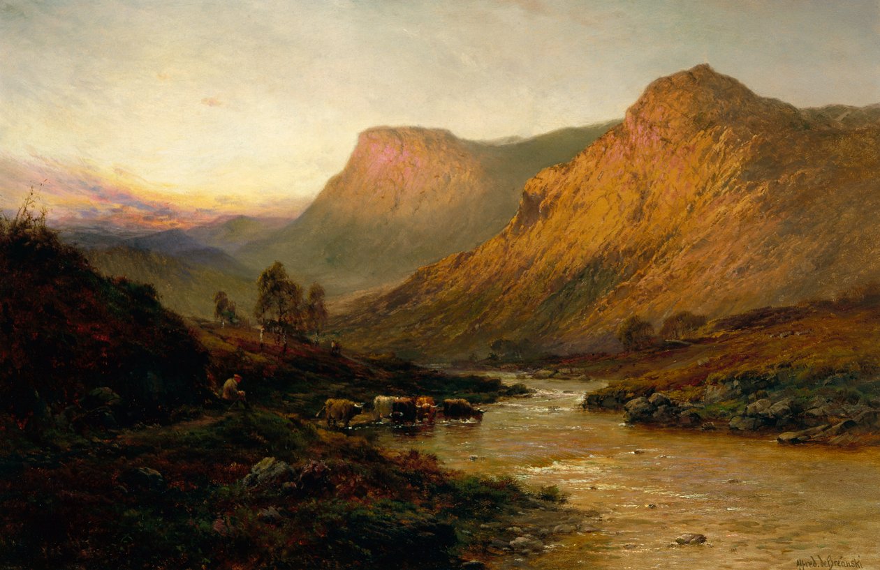 River Tay (olej na plátně) od Alfred de Breanski