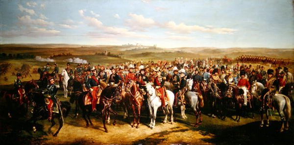 Návštěva prince Alberta (1819-61) u císaře Napoleona III. (1808-73) na výšinách u Boulogne, 8. září 1854 (olej na plátně) od Alfred de Prades
