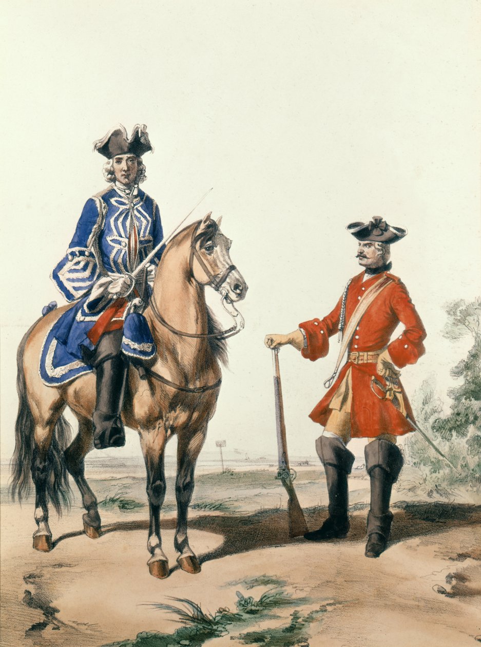 Probošt maršál policie a příslušník vojenské policie v roce 1724, ryl D. Noirmont od Alfred de after Marbot