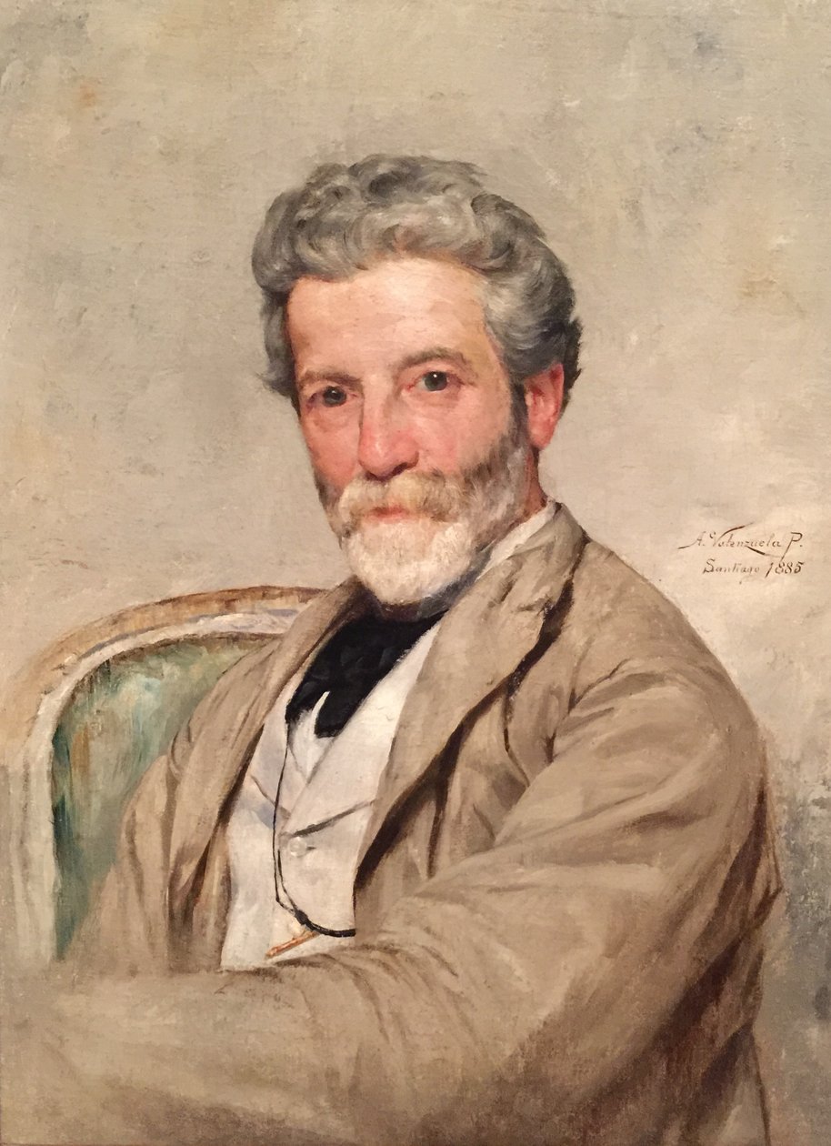 Retrato od malíře Giovanniho Mochiho od Alfredo Valenzuela Puelma