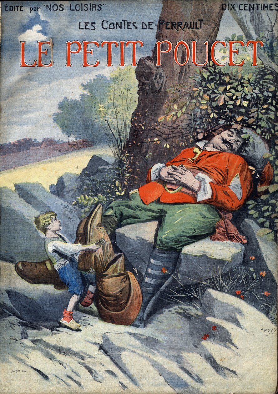 Le Peucet: Příběh Charlese Perraulta (1628-1703). Ilustrace Vaccariho a Carreyho ve sbírce “” Les beaux tales”” “” Nos loisirs””” kolem roku 1910. Soukromá sbírka. od Alfredo and Carrey Vaccari