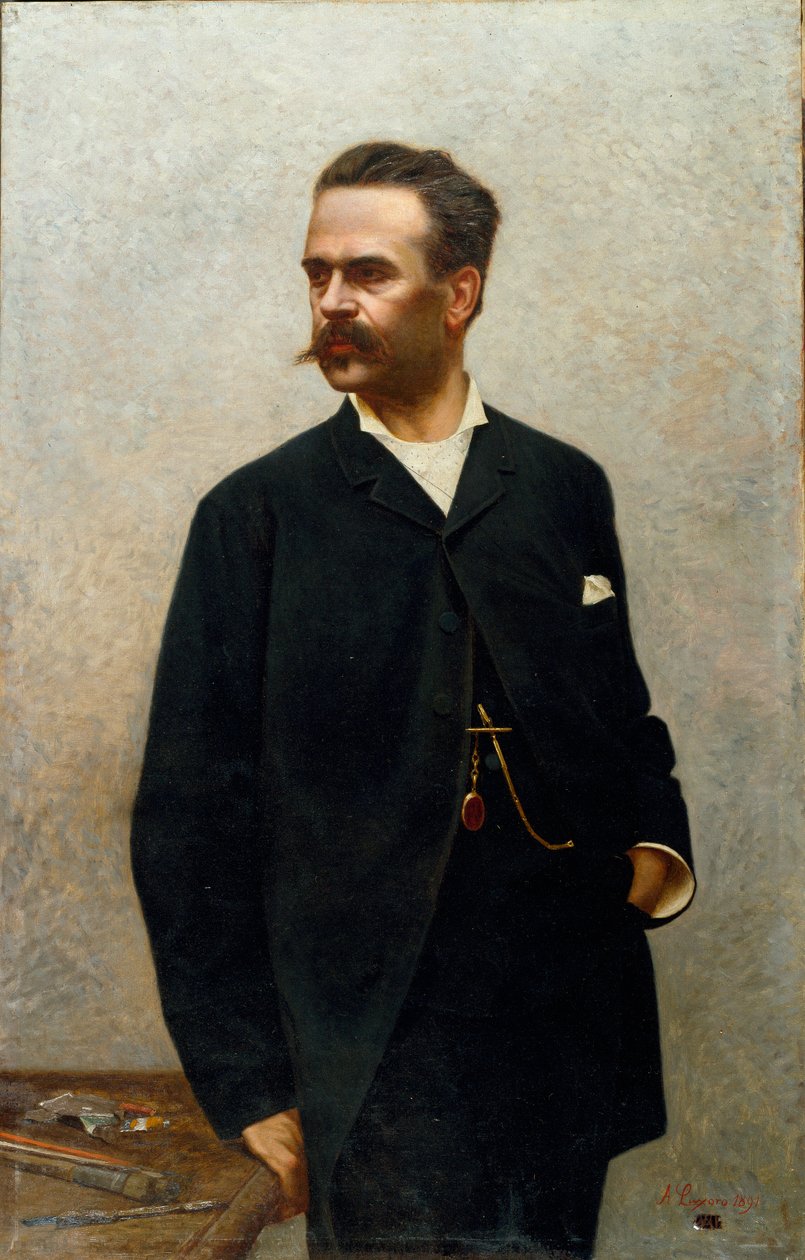 Portrét malíře Niccolo Barabino (1832-1897) Obraz Alfreda Luxora (nar. 1859-1918) 19. století Sun. 124x80 cm geny Nervi, Galerie moderního umění, inv. 0996 od Alfredo Luxoro