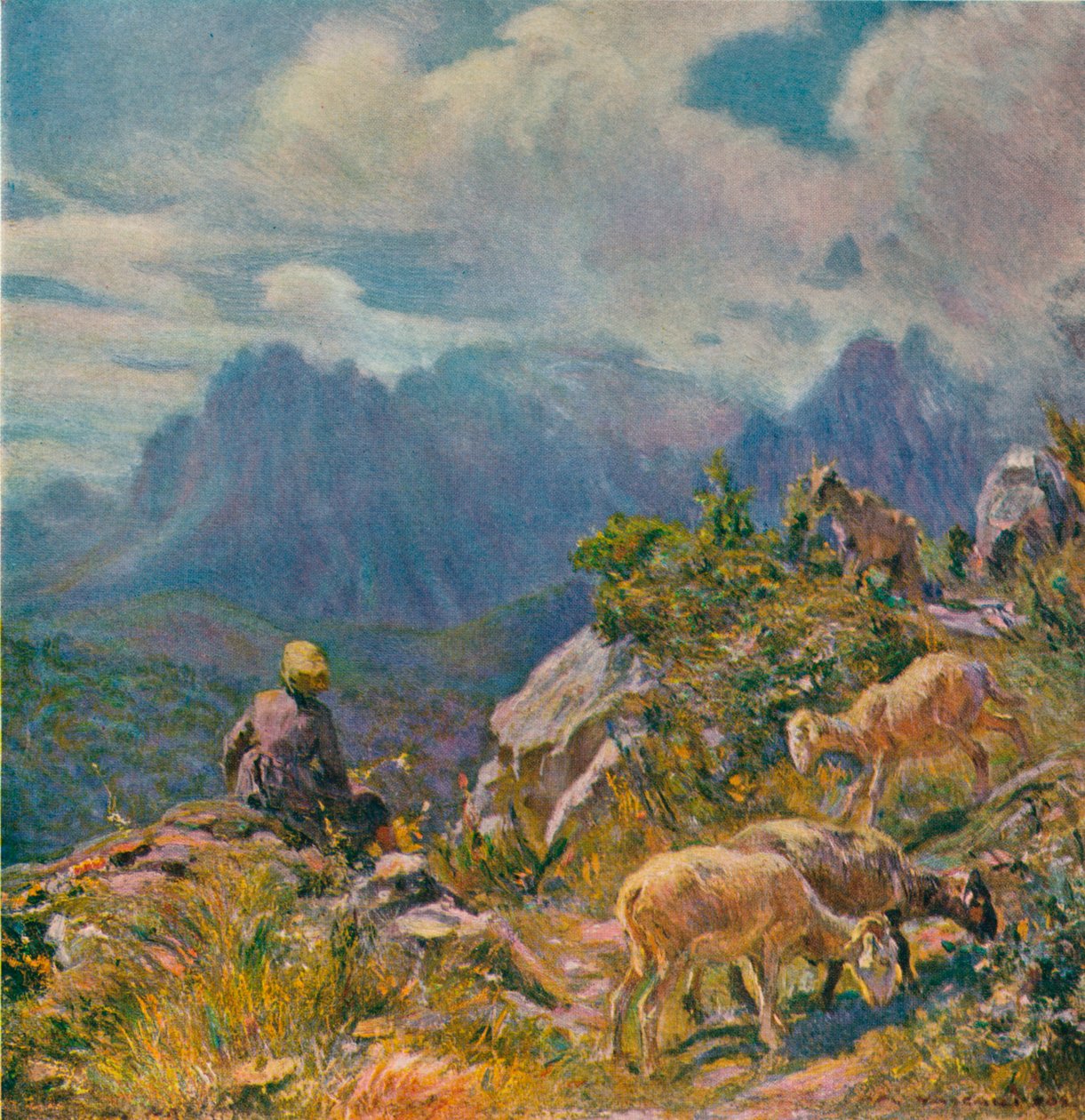 Pastviny v Apuánských Alpách, c1922 od Alfredo Vaccari
