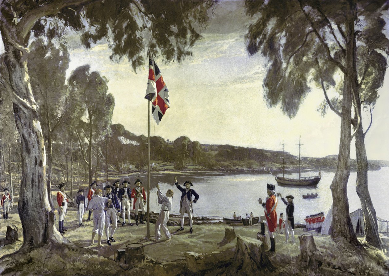 Založení Austrálie kapitánem Arthurem Phillipem, 26. ledna 1788 od Algernon Mayow Talmage