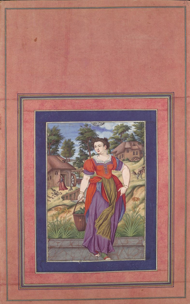 Summer, ze série Four Seasons, Folio z Davis Album, ca. 1660-70. od Ali Quli Jabbadar