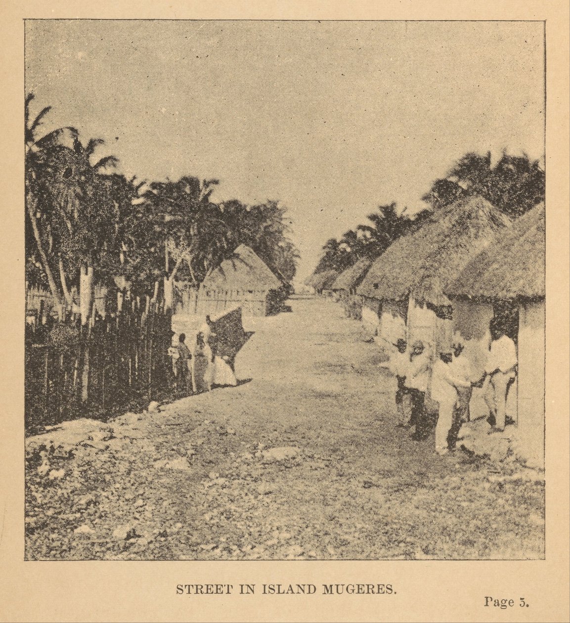 Ulice v Isla Mujeres od Alice D. Le Plongeon