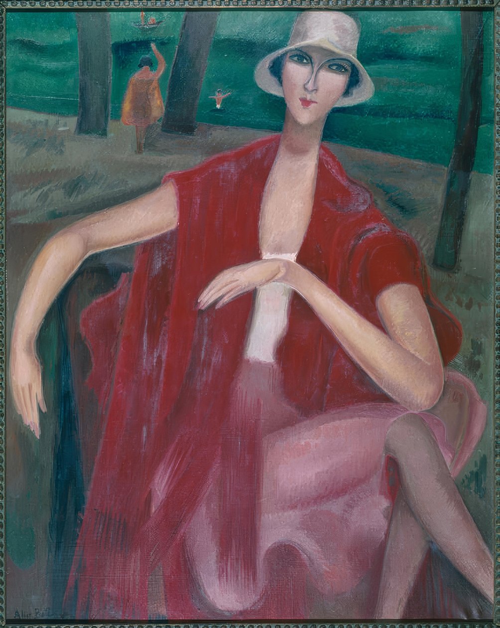 Žena v Rot am Ufer od Alice Bailly