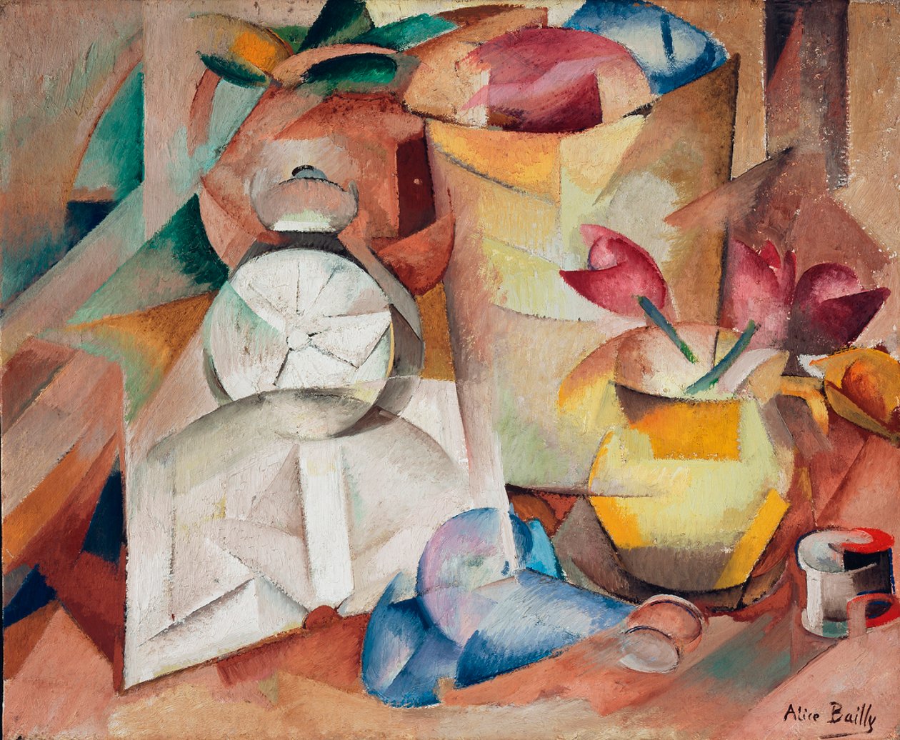 Zátiší s budíkem, 1913. od Alice Bailly
