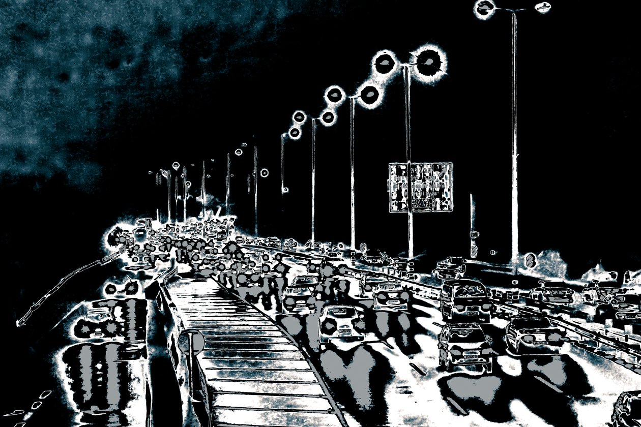 Northbound, 2016 (ručně malovaná fotografie) od Alice Gur Arie
