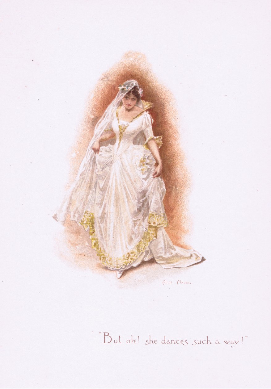 Ale ó, ona tak tančí!, z Some Old Love Songs vydané Hildesheimer & Faulkner, 1892 od Alice Havers
