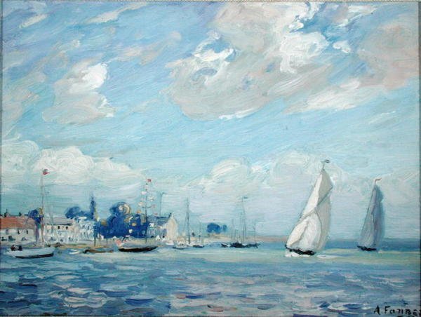 Breezy Day (olej na palubě) od Alice Maud Fanner