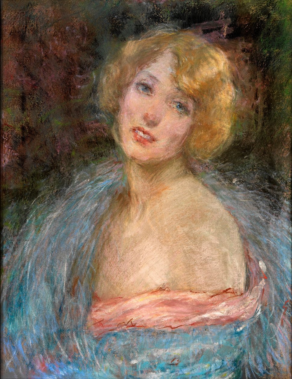 Blondýnka s boa od Alice Pike Barney