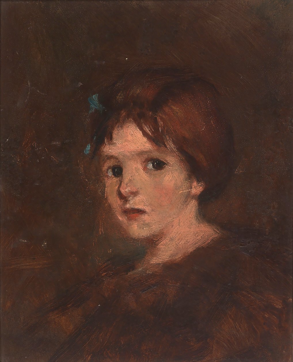 Dítě v hnědé barvě od Alice Pike Barney