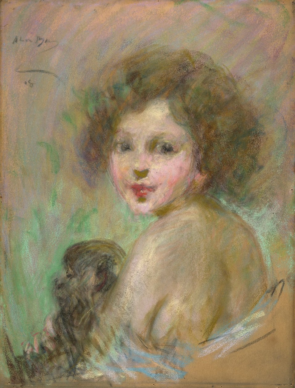 Dítě s opicí od Alice Pike Barney