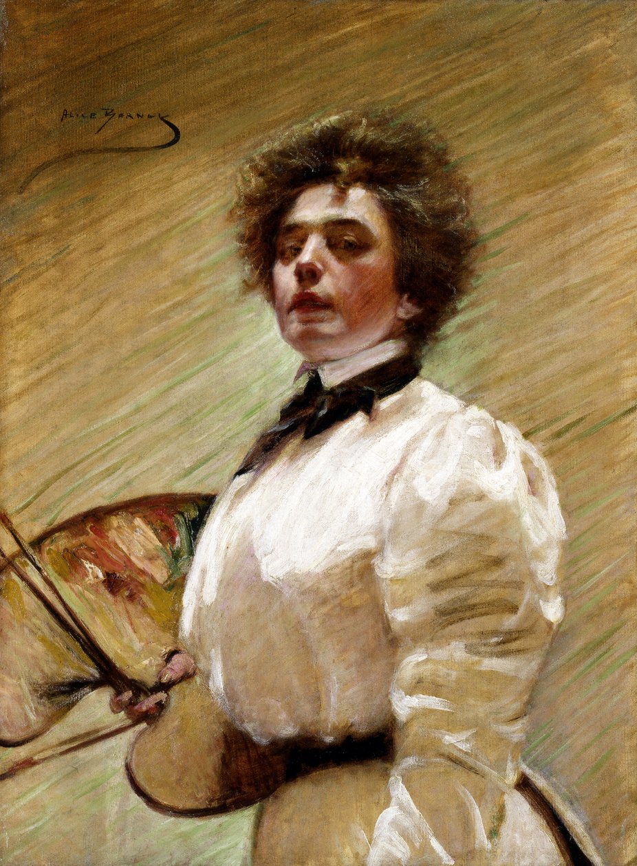 Autoportrét s paletou, ca. 1906. od Alice Pike Barney