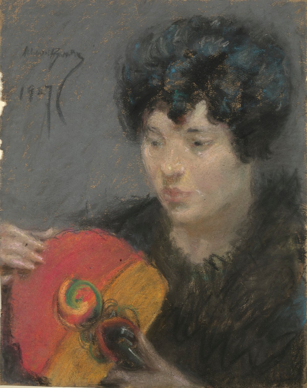 Studium s ventilátorem od Alice Pike Barney