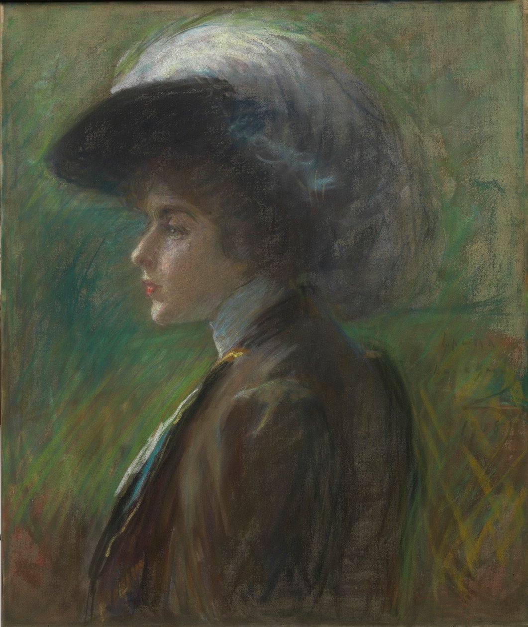 Opeřený klobouk od Alice Pike Barney