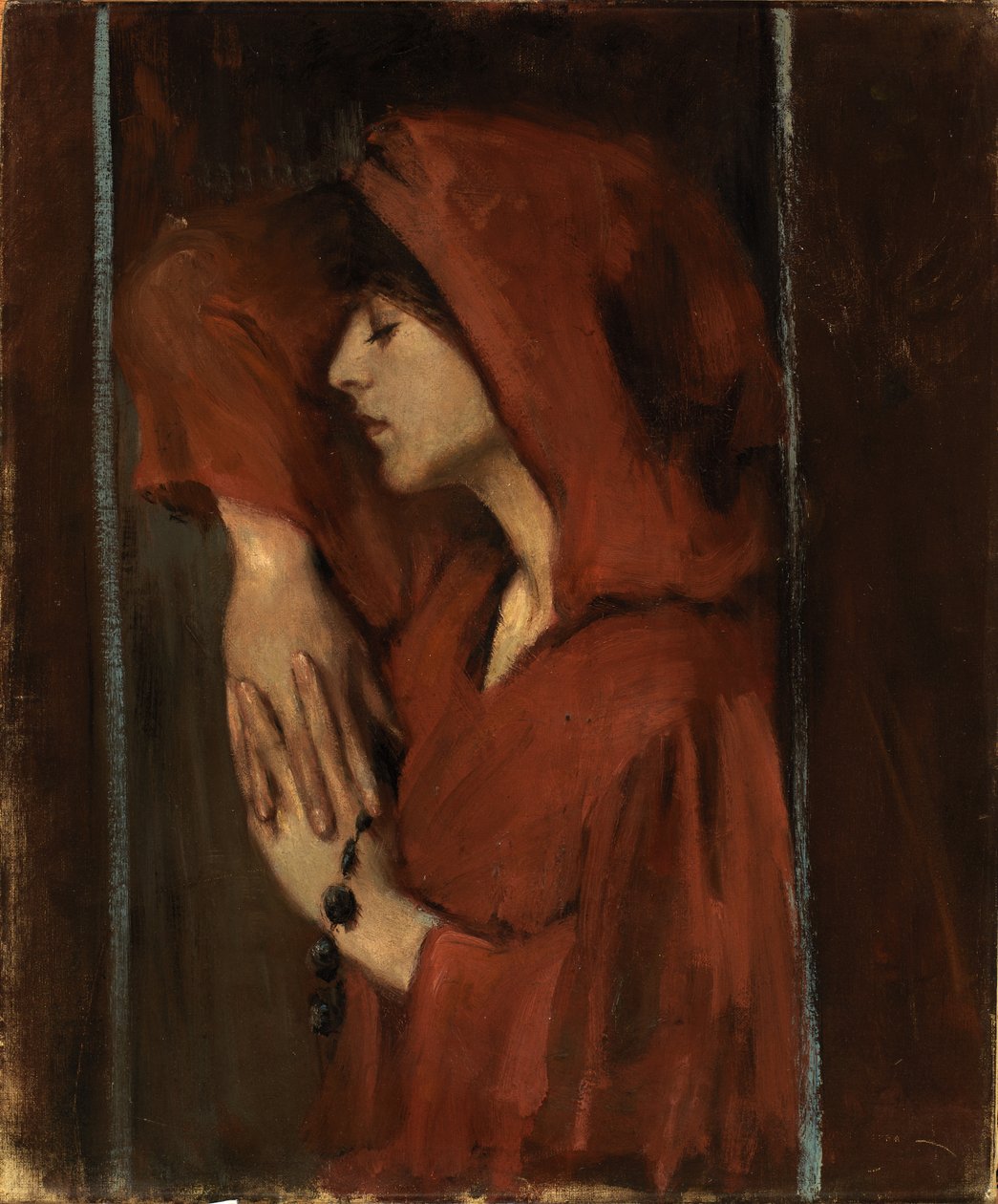 Žena s červenou kapucí, konec 19.-začátek 20. století. od Alice Pike Barney