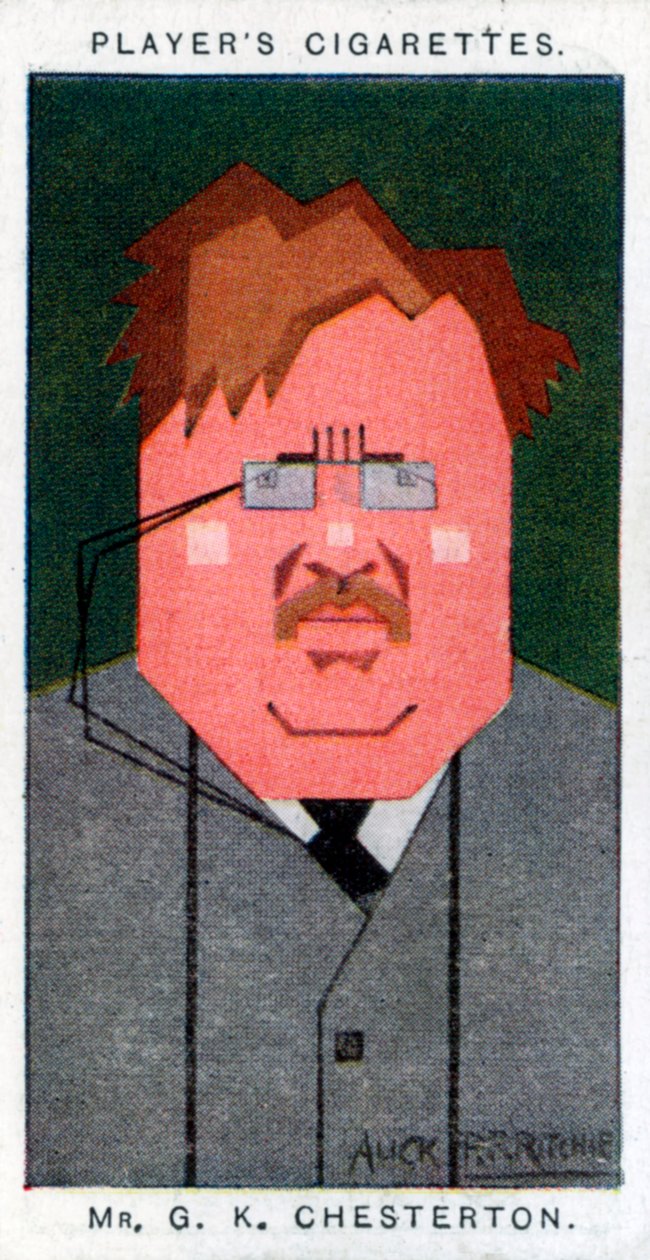 GK Chesterton , britský básník, prozaik a kritik, 1926 od Alick P. F. Ritchie