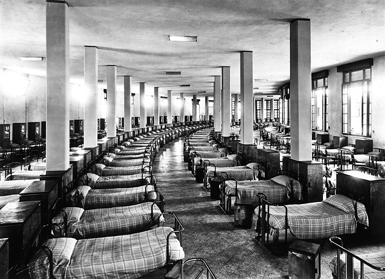 Villa Rosa Maltoni Mussolini: kolej (č/b foto) od Fratelli Alinari
