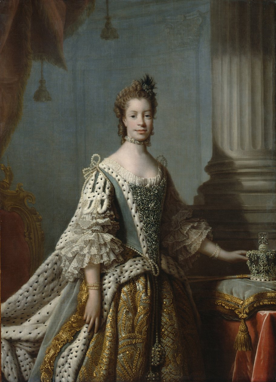Charlotte Sophia z Mecklenburg-Strelitz, 1762 od Allan Ramsay