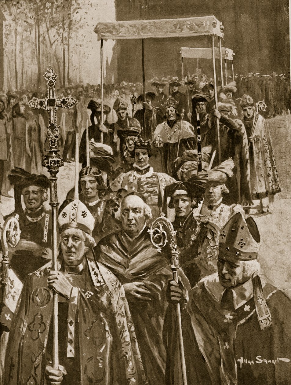 Korunovační průvod Richarda III od Allan (after) Stewart