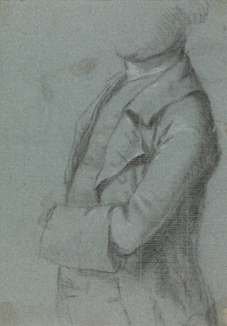 Studie kostýmu pro portrét muže od Allan Ramsay