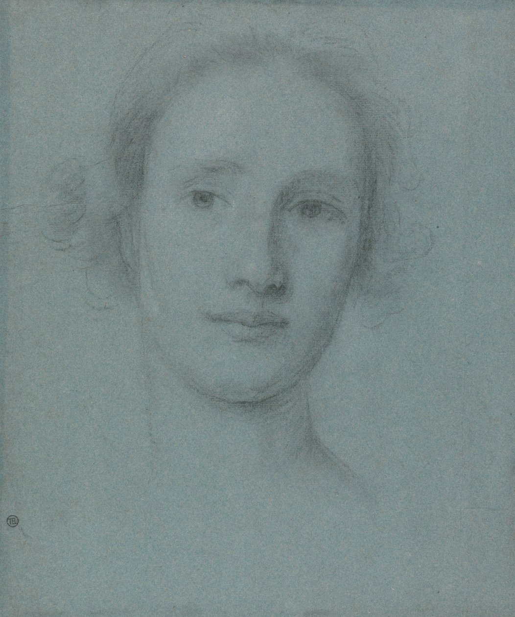 Hlava mladé ženy od Allan Ramsay