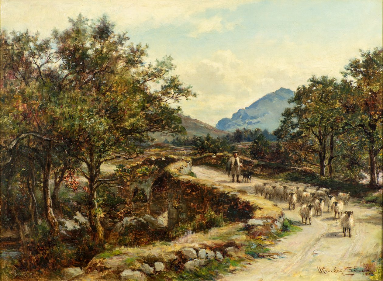 Starý most v Inverlochy, Glenorchy od Allan Ramsay