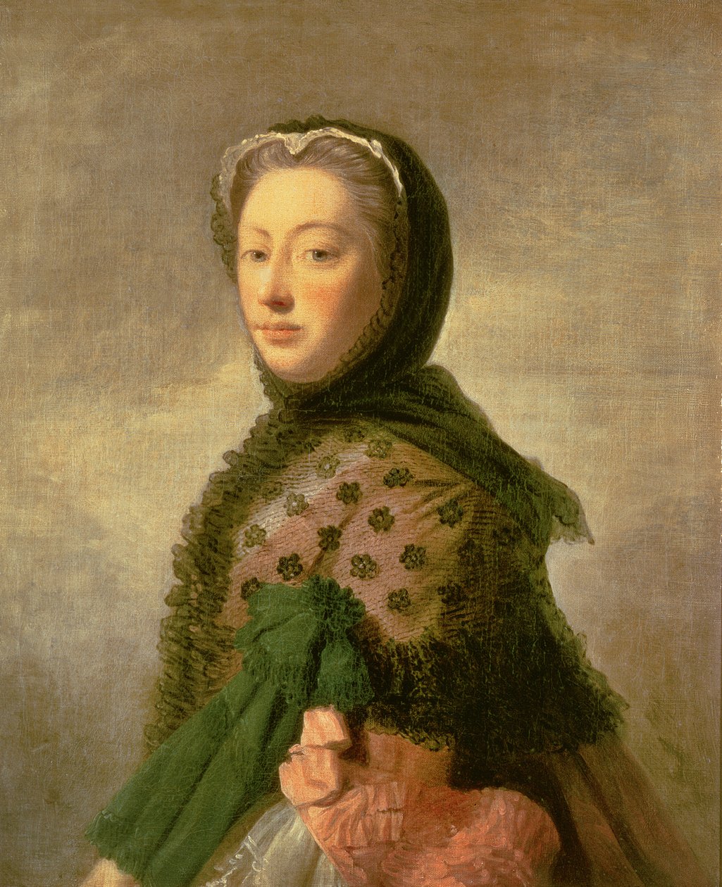 Portrét Augusty Saxe-Gotha, princezny z Walesu od Allan Ramsay
