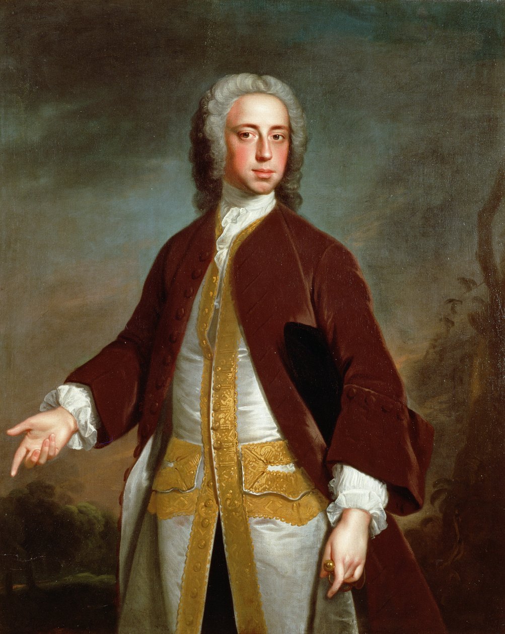 Portrét lorda Sherarda Mannerse, šestého syna vévody z Rutlandu, před rokem 1742 od Allan Ramsay