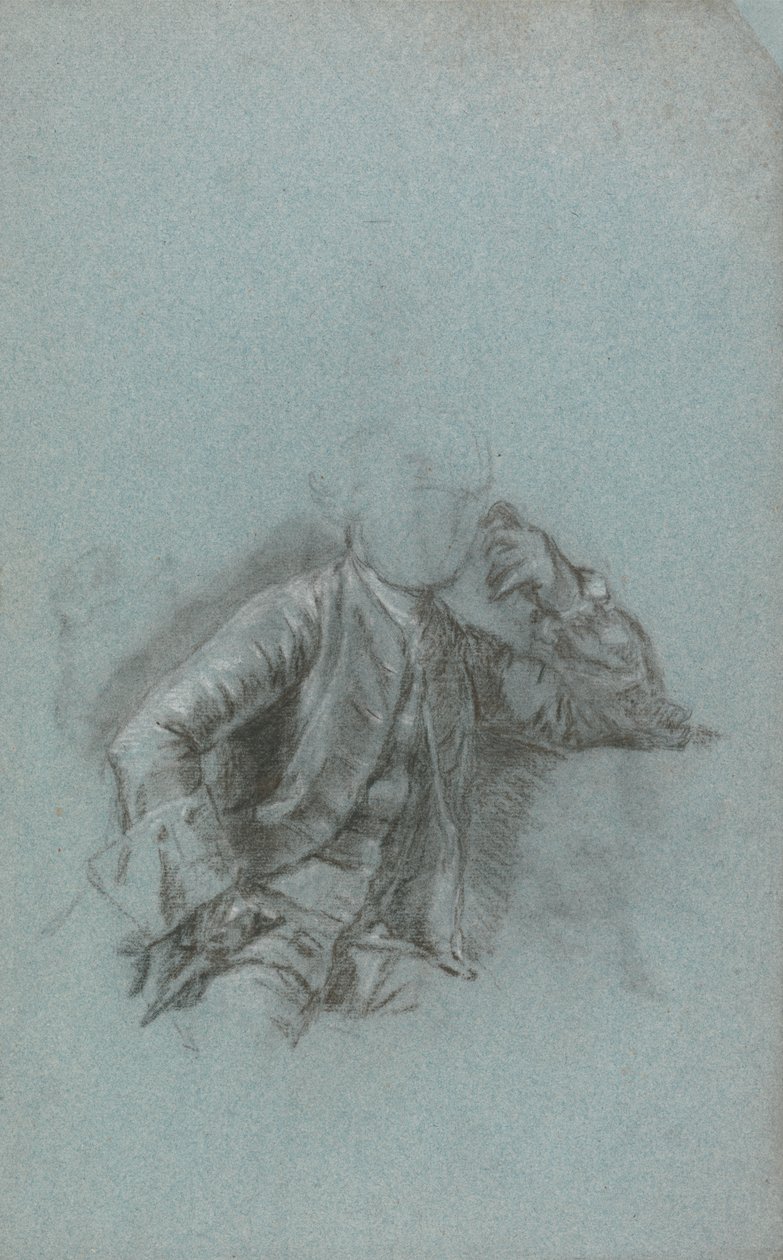 Studie k portrétu sedícího gentlemana od Allan Ramsay