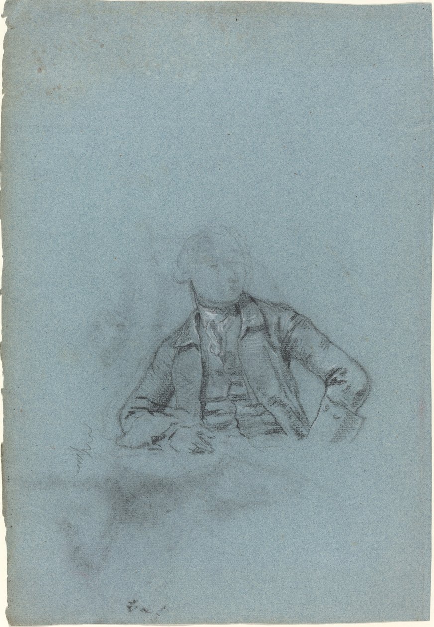 Studie sedícího muže [recto] od Allan Ramsay