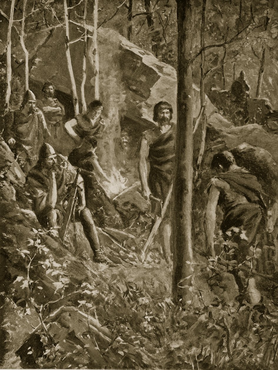 Brian Boru jako psanec, ilustrace z 