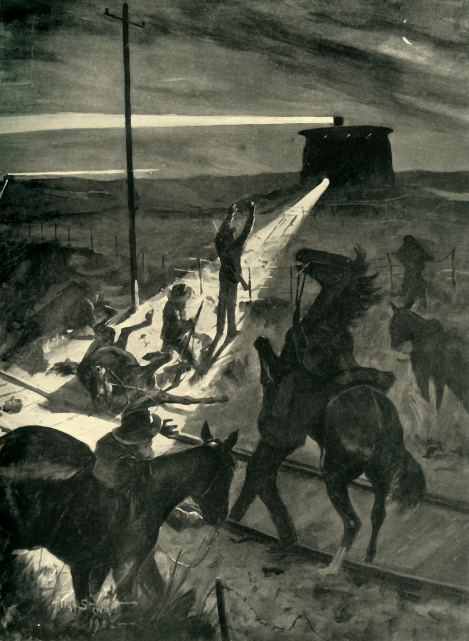 „Porážka nočního pokusu překročit železnici“, 1902. od Allan Stewart