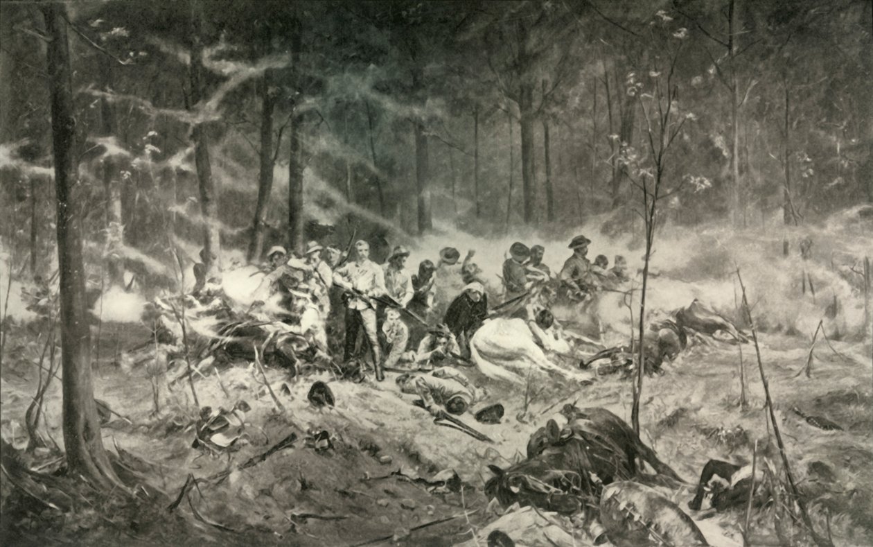 Památce statečných mužů. Poslední stání majora Wilsona na řece Šanghaj, 1893, 1900. od Allan Stewart