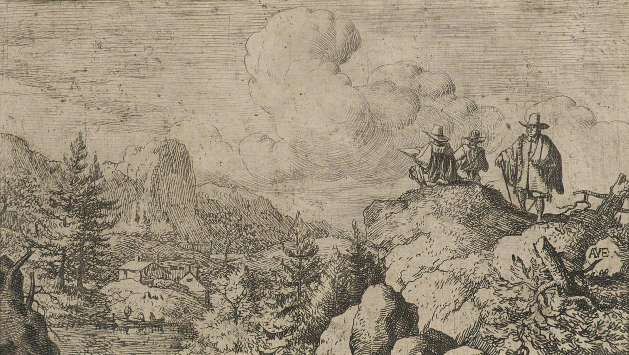 The Draughtsmen, c.1644 (lept na položený papír) od Allart van Everdingen
