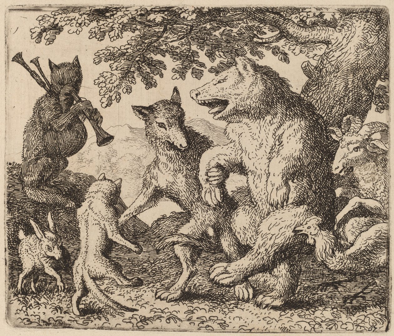 All Rejoice for the Bear and the Wolf, pravděpodobně c. 16451656. od Allart van Everdingen