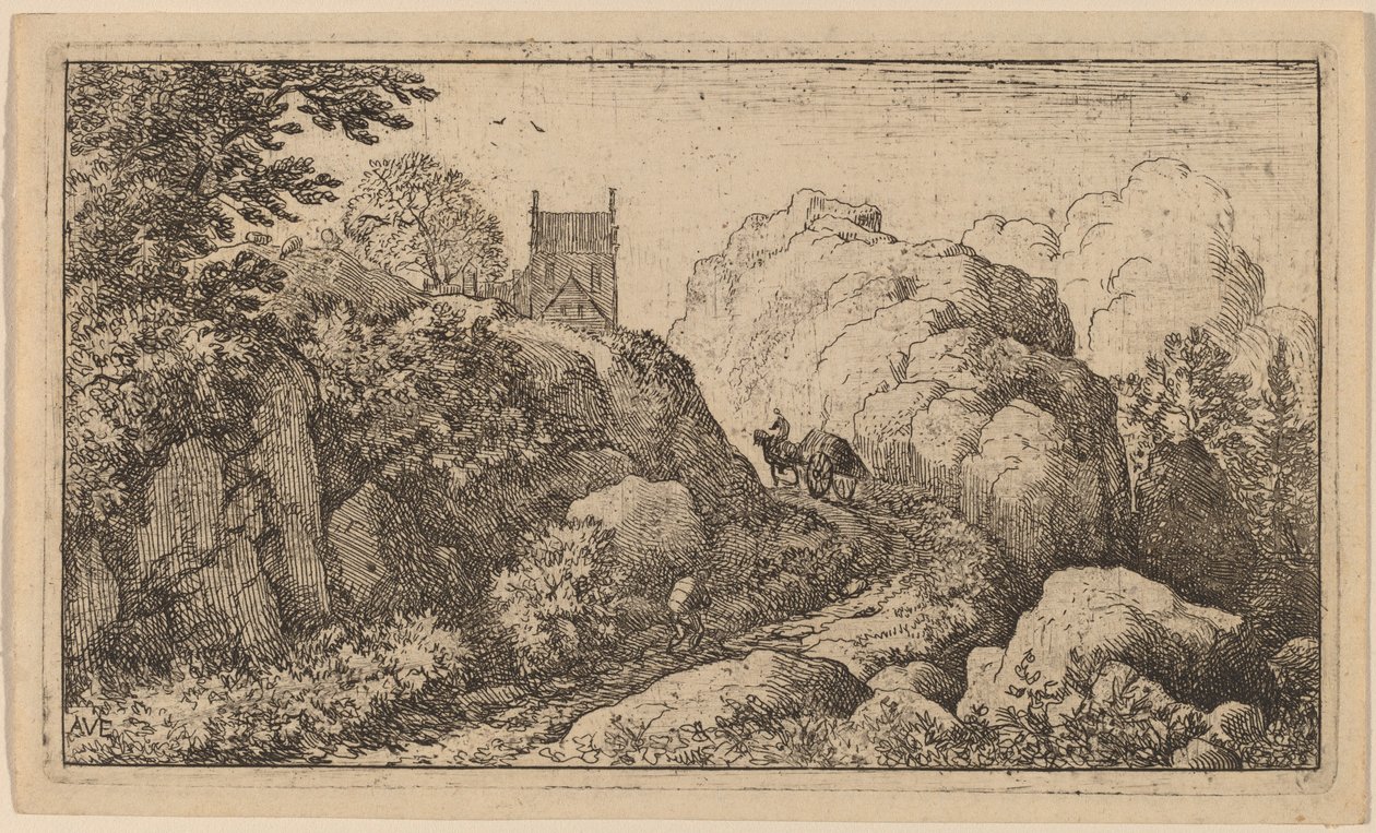Vozík v Narrow Pass, pravděpodobně c. 16451656. od Allart van Everdingen