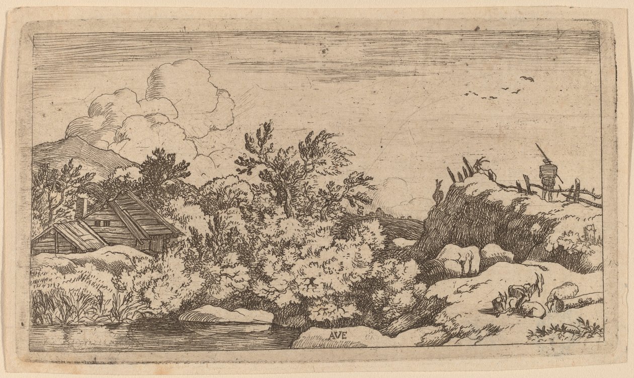 Stádo koz na kopci, pravděpodobně c. 16451656. od Allart van Everdingen