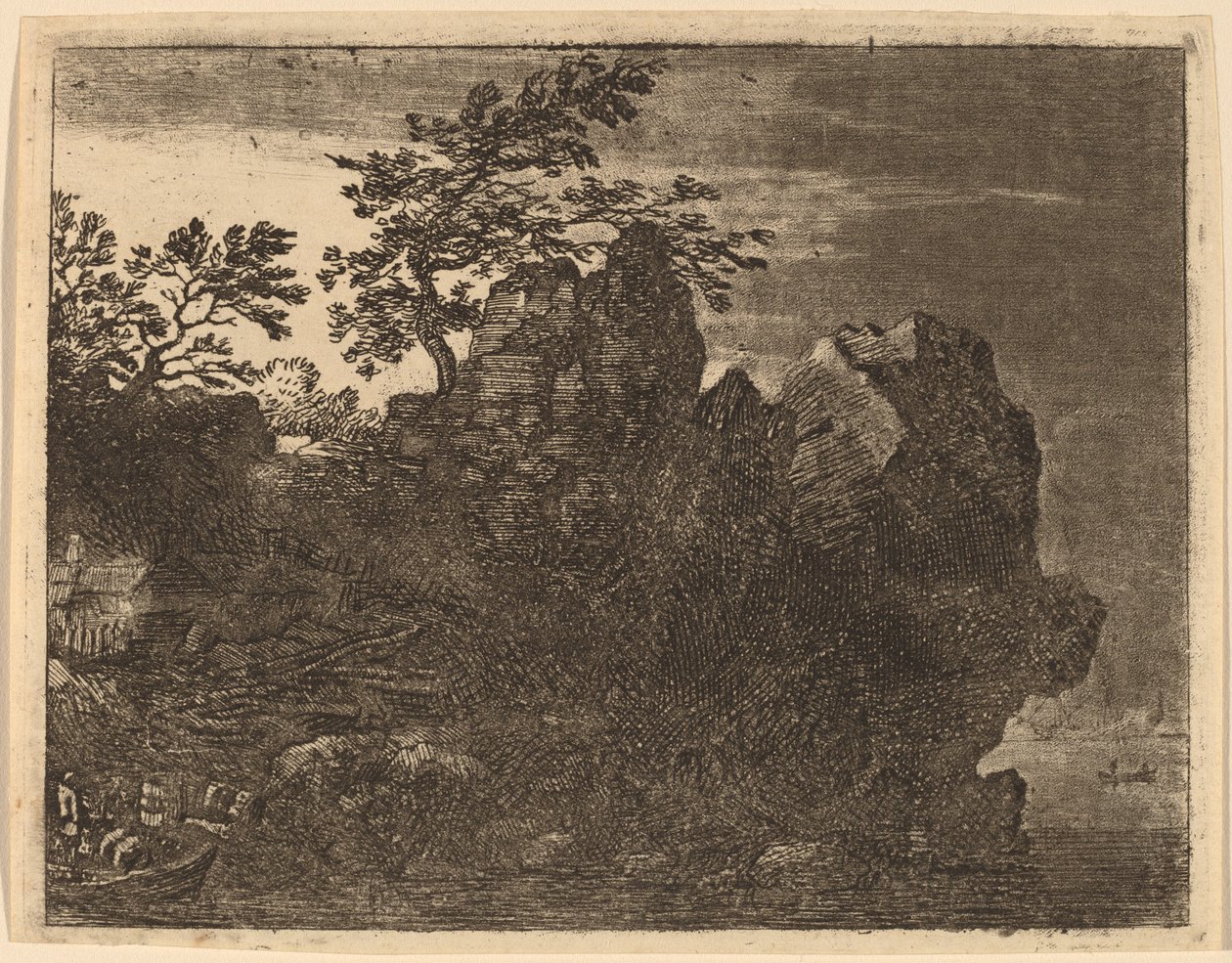 Velká skála u řeky, pravděpodobně c. 16451656. od Allart van Everdingen