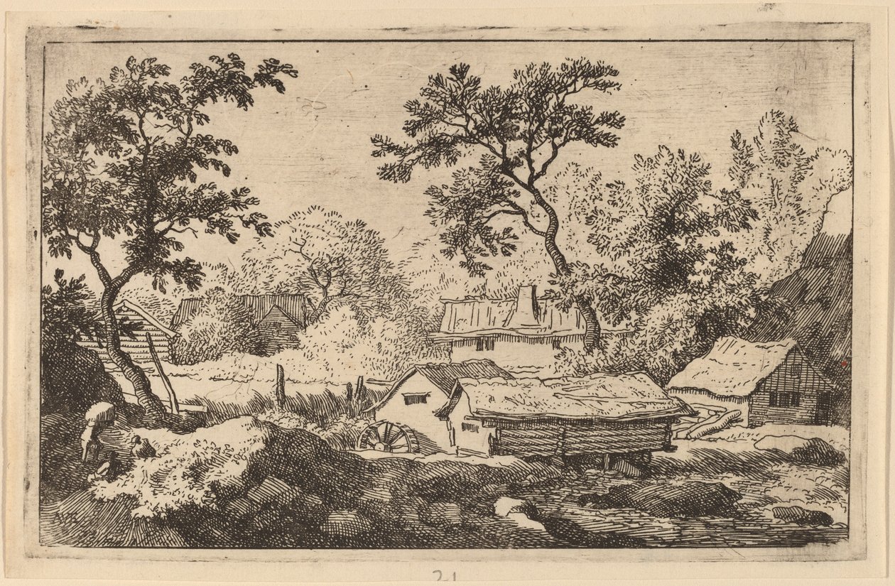 Mlýn pod vodopádem, pravděpodobně c. 16451656. od Allart van Everdingen